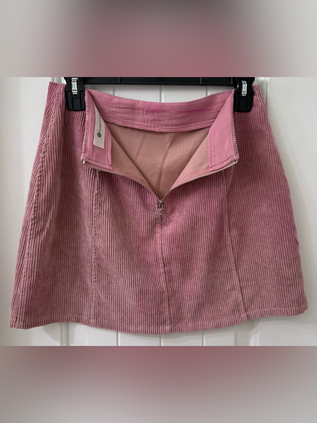 The Impeccable Pig Corduroy Mini Skirt In Mauve With Taupe Undertones Sz S — image 4 of 8